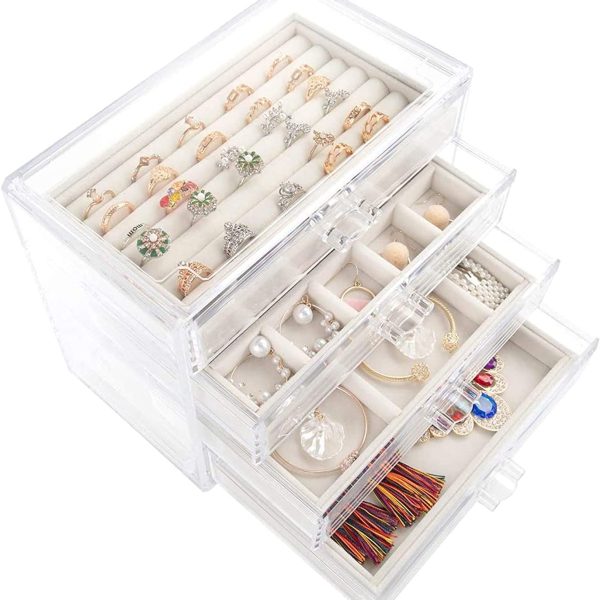 acrylic jewelry organizer clear