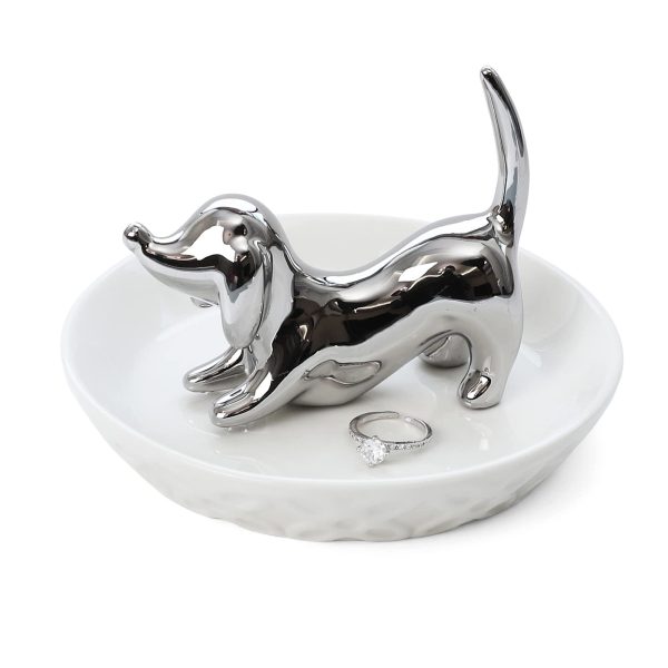 ceramic dachshund ring holder