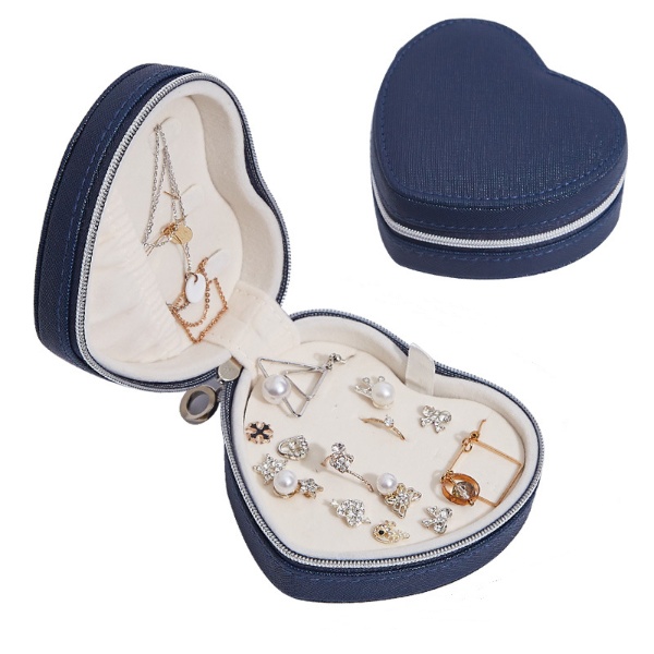 heart jewelry box blue