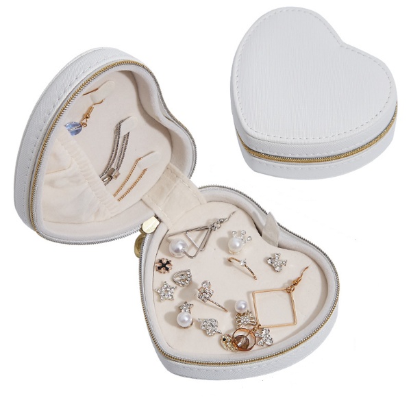 heart jewelry box white