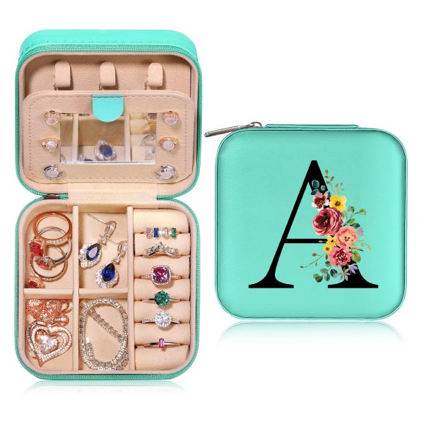 monogrammed travel jewelry case